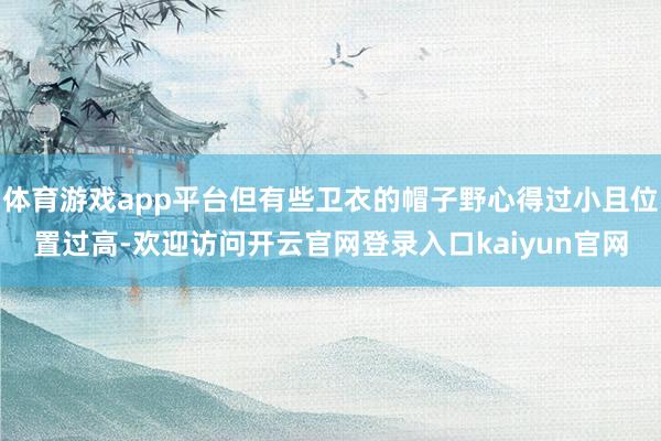 体育游戏app平台但有些卫衣的帽子野心得过小且位置过高-欢迎访问开云官网登录入口kaiyun官网